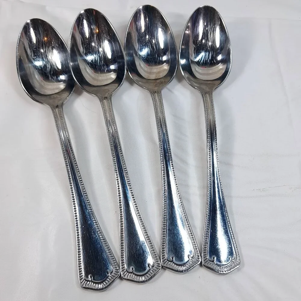 Waterford Somerset SET 4 Place Oval Soup Spoon‎ PLS 5P-5 Stainless Vintage